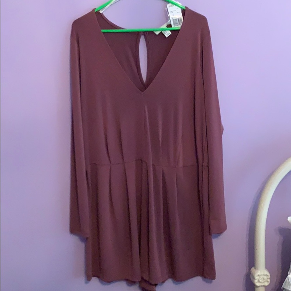 Mauve, long sleeved, romper!